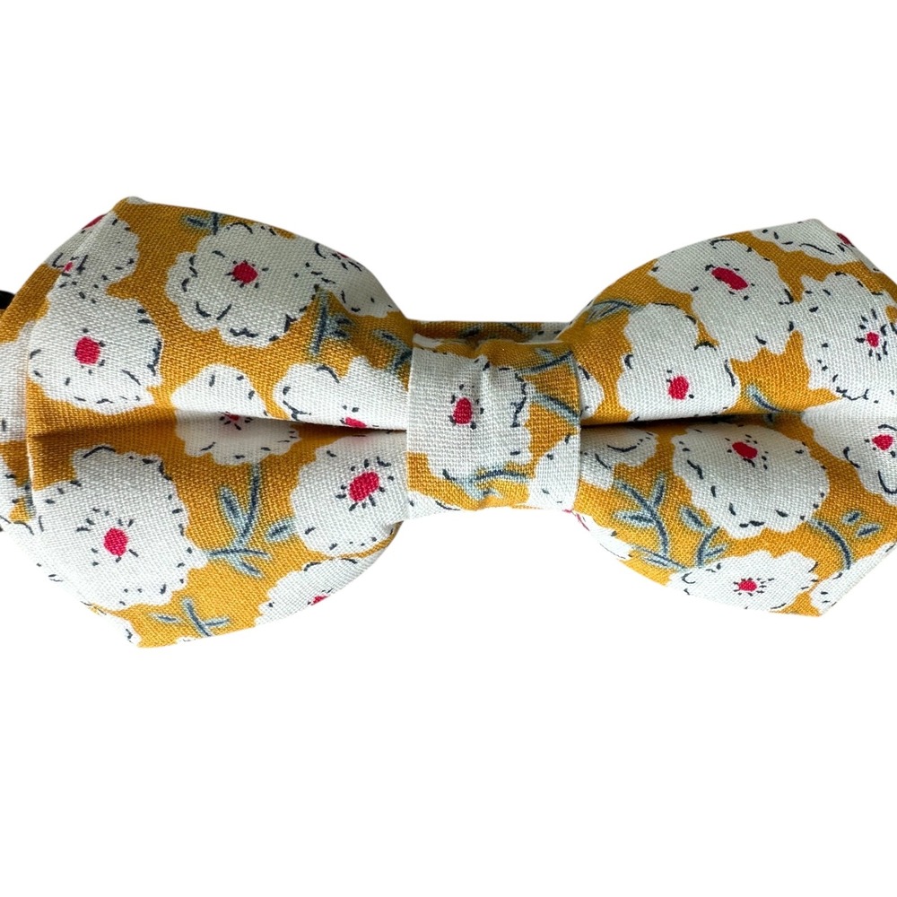Floral Bow Tie Cat Collar‎ with Bell Adjustable Cute Kitten Safety Buckle